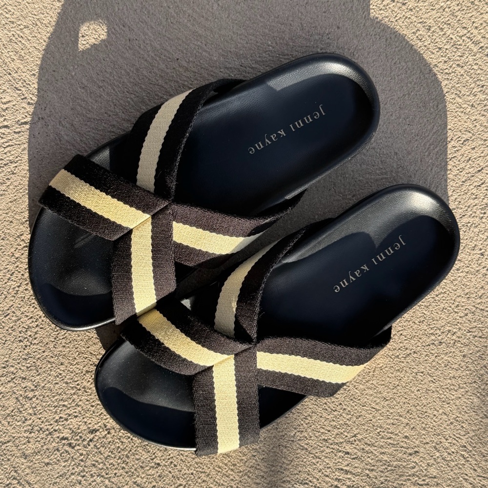 NWOT* Jenni Kayne Cotton Crossover Sandals, Sz 37